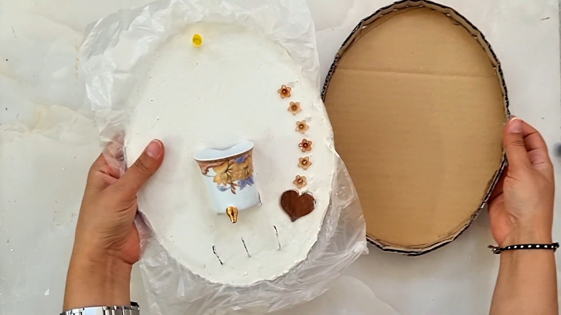 DIY Key Holder from Cups