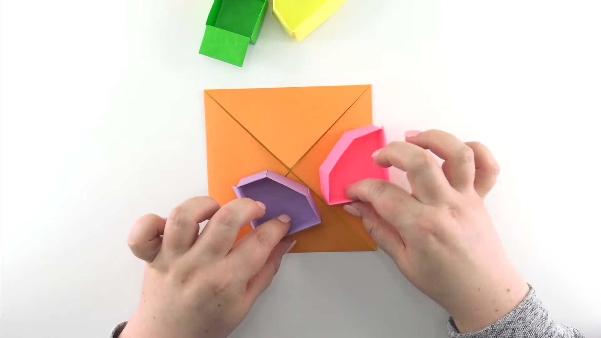Origami diamond divider box DIY